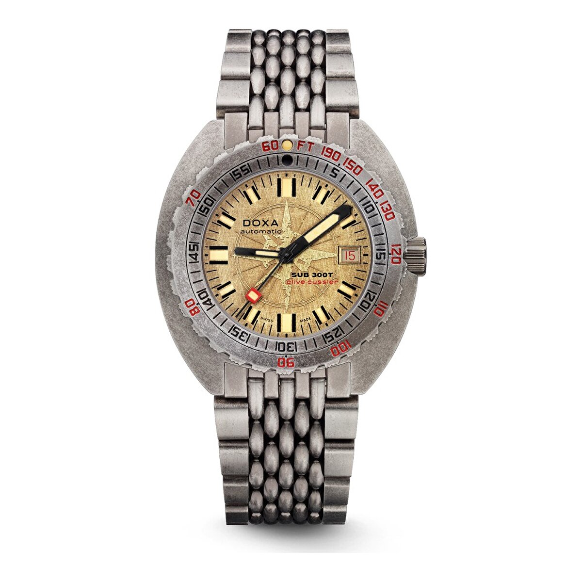 Doxa SUB 300T Clive Cussler Aged Stainless Steel 840.80.031.15 Kol