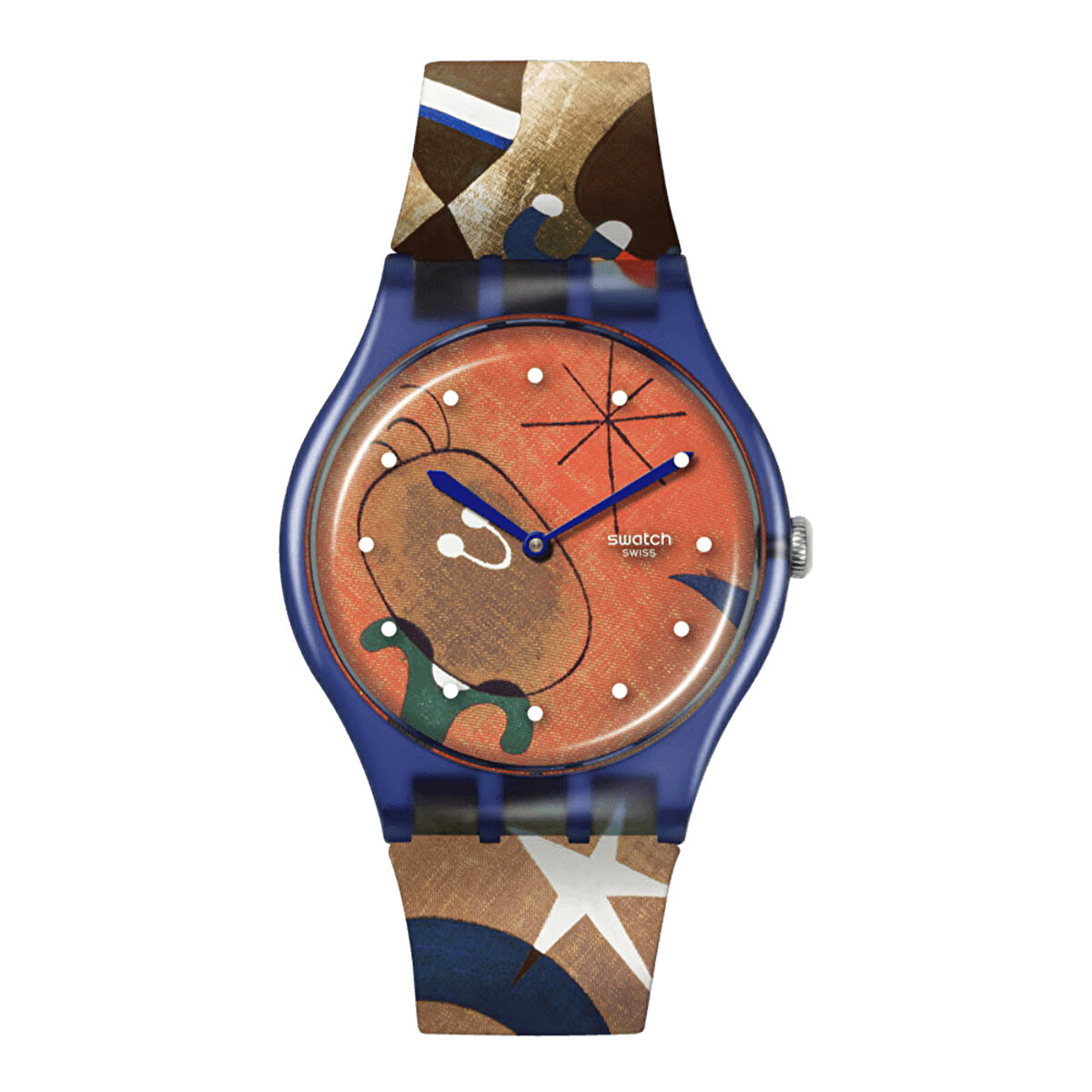 Swatch Miro's Women & Bird In The Moonlight SO29Z136 Kol Saati