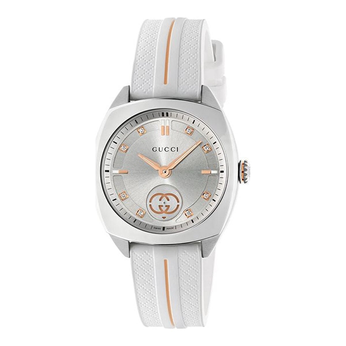 GUCCI ホワイトダイヤル 時計 Gucci Interlocking YA142512 Kol Saati | Konyalı Saat