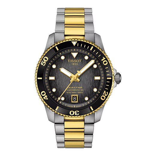 TISSOT SEASTAR オクタゴン シルバー ゴールド コンビ Tissot Seastar Dalış Saatleri | Stil ve Yüksek Performans
