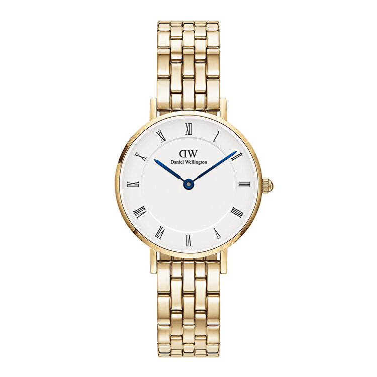 Petite Roman Numerals 5-Link Gold DW00600682 | Konyalı Saat