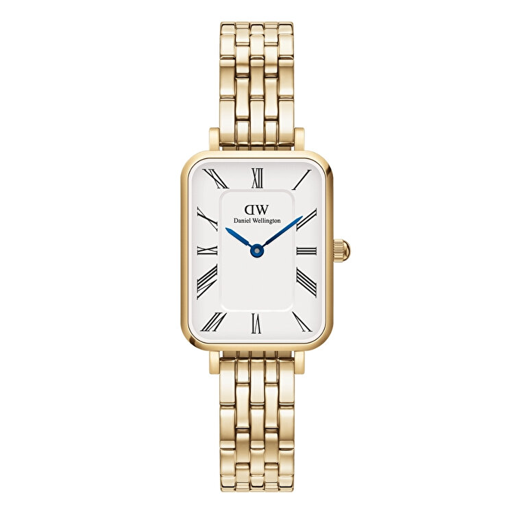 Quadro Roman Numerals 5-Link Gold DW00600688 | Konyalı Saat