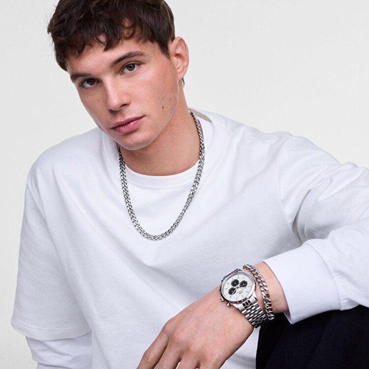 Iconic 42 Chronograph Arch 5-Link Off-White Panda S DW00600872 Kol
